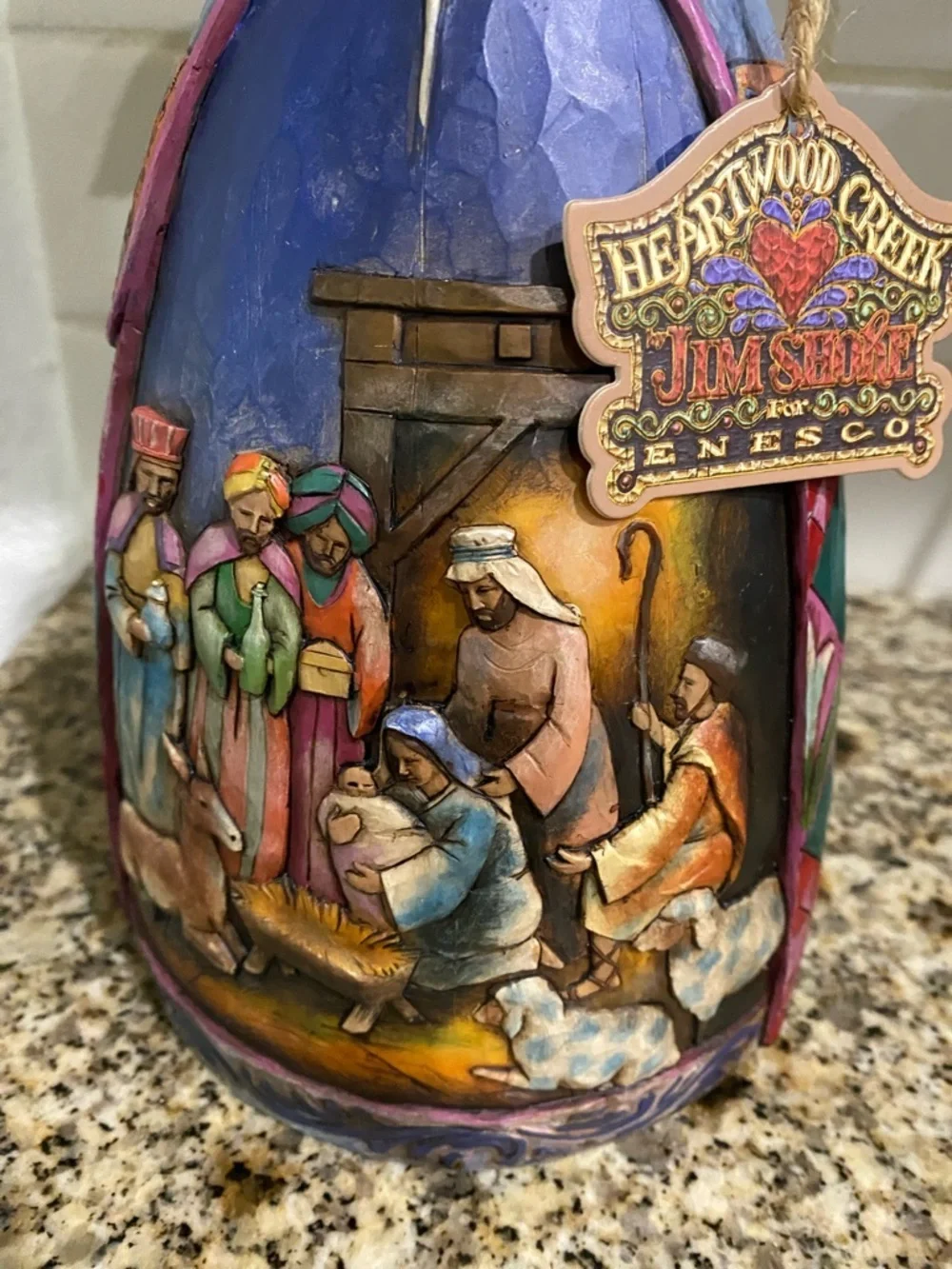 Jim Shore Heartwood Creek Enesco Angel Nativity 11” Holy Family 2005 Figurine